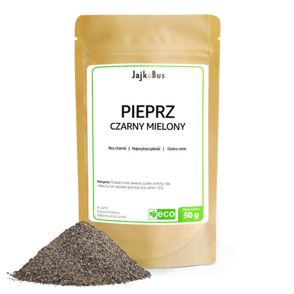 Pieprz czarny mielony 50g Aromatyczny JajkoBus Premium