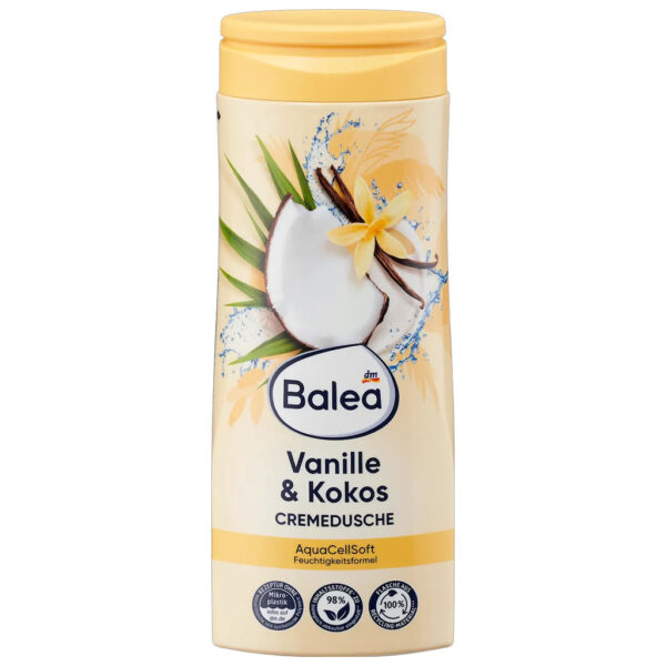 Balea Krem pod prysznic Wanilia i Kokos, 300 ml