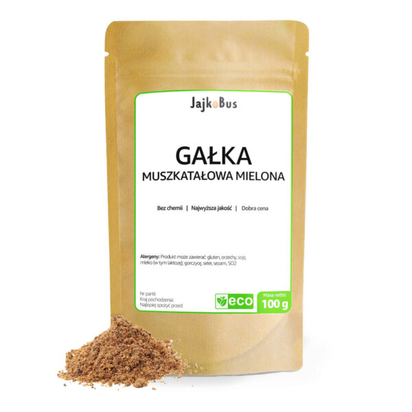 Gałka Muszkatołowa Mielona 100g JajkoBus Przyprawa