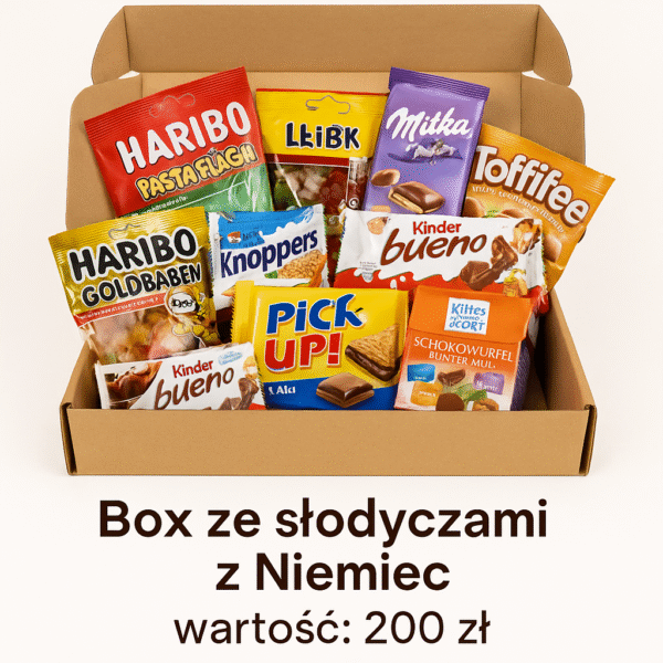 Box ze słodyczami z Niemiec – wartość 200 zł!