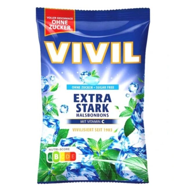 Vivil Cukierki Extra Stark Mocno Miętowe Bez Cukru 120 g
