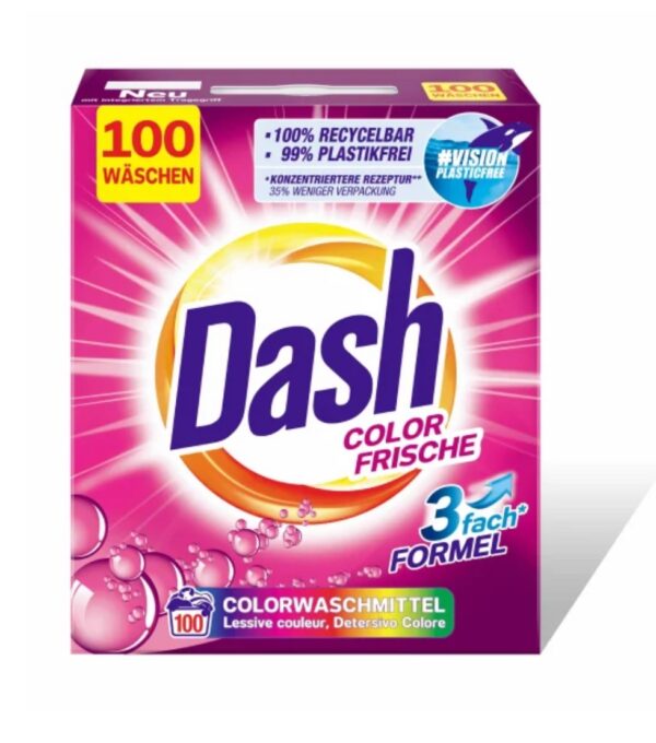 Proszek do prania kolorów niemiecki DE DASH Color Frische 100 prań 6 kg