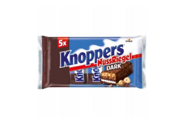 Knoppers batonik orzechowy, ciemny, 5 sztuk, 200 g