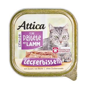 Attica Senior 100 g – Pełnoporcjowa karma dla starszych kotów , jagnięcina