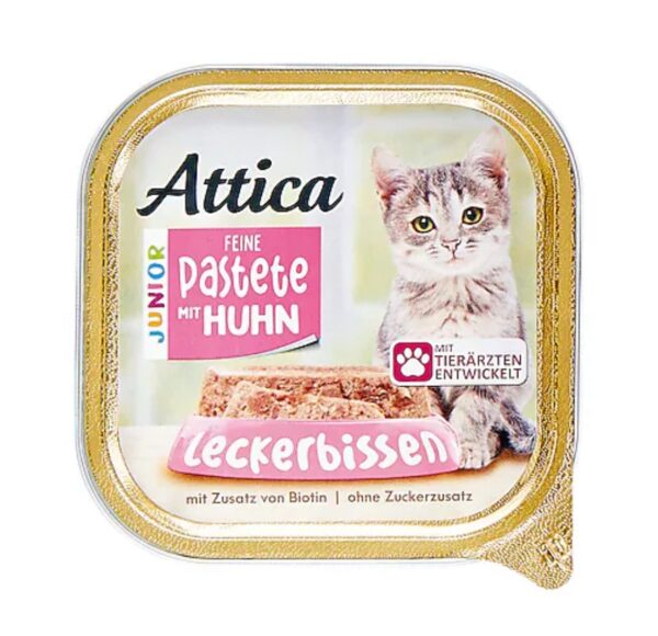 Attica Junior mit Huhn – Karma mokra dla kociąt z kurczakiem 100g