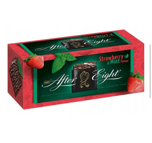 Czekoladki After Eight Truskawkowe Miętowe Truskawka Mięta 200g DE