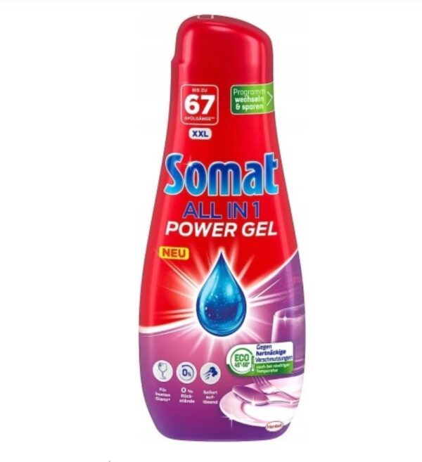 Somat ALL IN 1 Power Gel żel do zmywarek do mycia naczyń 67 cykli 1,072 L
