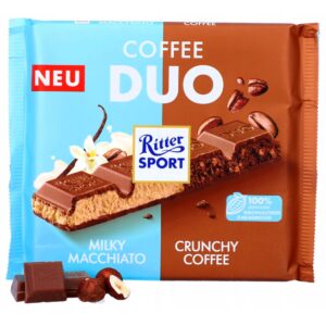 Czekolada Ritter Sport DUO Kawowa Mleczne Macchiato Chrupiąca Kawa 218g