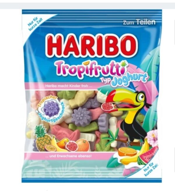 Haribo Tropifrutti Jogurt Żelki Pianki Mix Jogurtowe Arbuz Ananas 160g DE