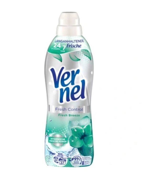 VERNEL FRESH CONTROL BREEZE PŁYN DO PŁUKANIA PEREŁKI ŚWIEŻOŚCI 37 prań