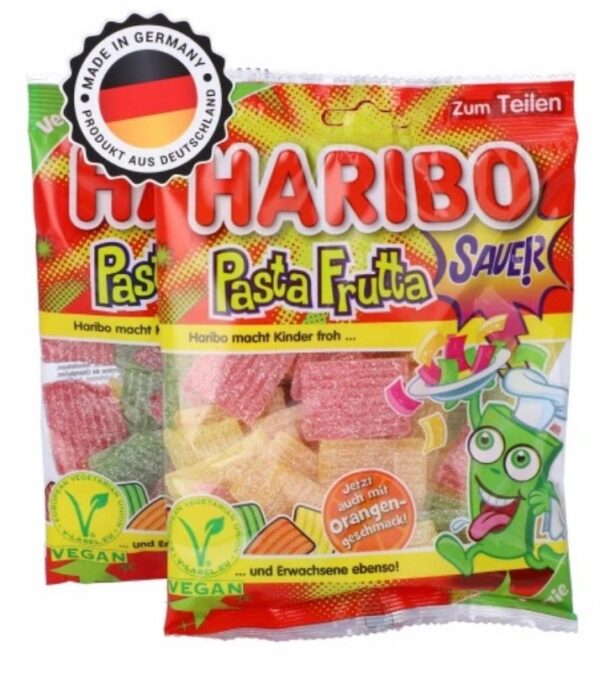 Żelki Taśmy Owocowe  z Colą Kwaśne HARIBO Pasta Frutta DE