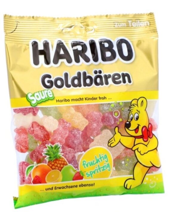 Żelki Owocowe HARIBO Kwaśne Złote Misie 175 g DE