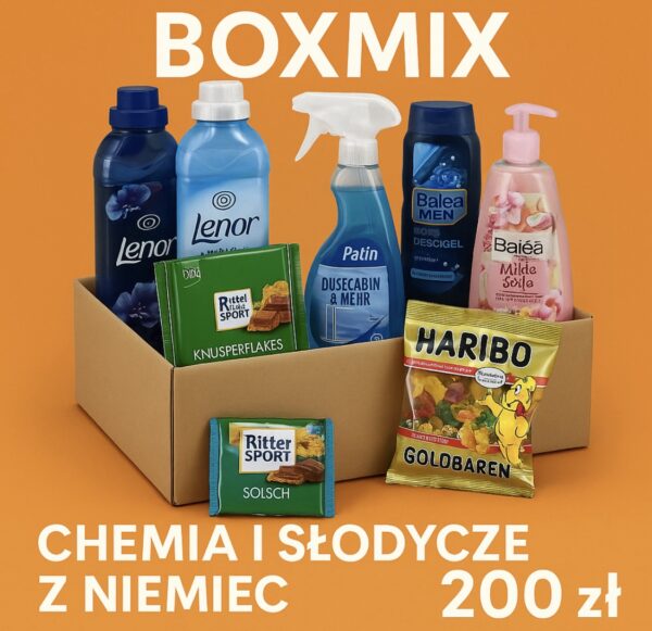 BoxMix Niespodzianka – Chemia i Słodycze z Niemiec