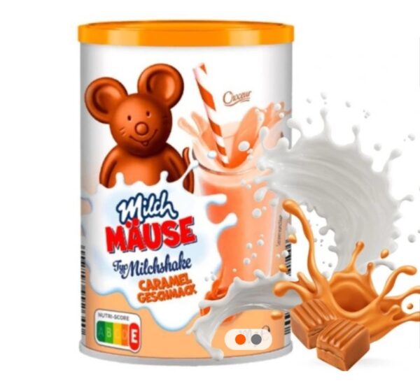 CHOCEUR MILCH MAUS MLECZNY SHAKE KARMELOWY NAPÓJ KRUGER CUKIERKI MYSZKI
