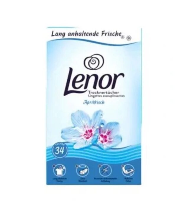 Lenor Aprilfrisch chusteczki do Suszarki,szafy zapachowe,odświeżające 34szt