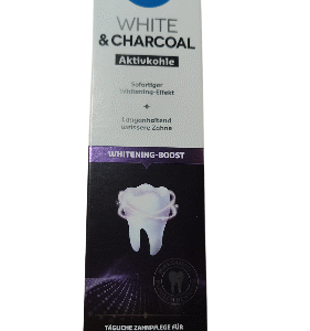 Pasta wybielająca PERL WEISS White & Charcoal– pasta wybielająca z aktywnym węglem, natychmiastowy efekt, 75 ml