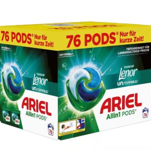 Ariel All-in-1 Pods Universal+ Touch of Lenor Unstoppables
Kapsułki do prania – 76 sztuk