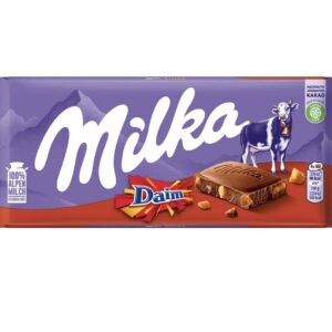 Milka Czekolada mleczna alpejska z kawałkami migdałowo-karmelowymi 90 g