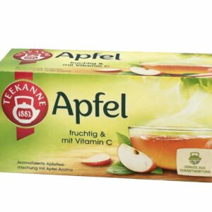 TEEKANNE Apfel – herbatka owocowa o smaku jabłka z witaminą C, 20 torebek (60 g) (06.2028r )