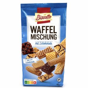Biscotto Waffel Mischung mit Schokolade – mieszanka wafelków z czekoladą (400 g)
