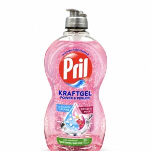 Pril Kraft Gel Power & Perlen – płyn do mycia naczyń, 450 ml (granat & kwiat pomarańczy)